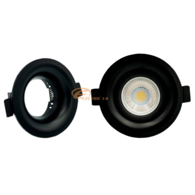 RAMA SUPORT BEC LED MR16 SI GU10 ROTUND NEGRU AN-50