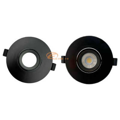 RAMA SUPORT BEC LED MR16 SI GU10 ROTUND REGLABILA NEGRU AN-51