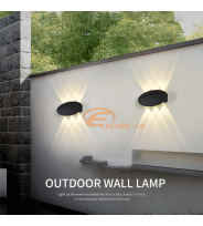 APLICA LED 6W (3+3W) OVALA NEGRU PERETE EXTERIOR IP65 AL32/6 LUMINA RECE