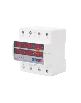 RELEU PROTECTIE SUPRASARCINA SI SUPRATENSIUNE DIGITAL POVD13 3P+N 63A