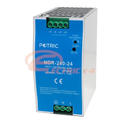 SURSA ALIMENTARE NDR IP20 / 12V 480W 40A MONTAJ SINA DIN