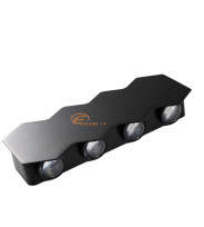 APLICA LED 8W (4+4W) DREPTUNGHIULARA NEGRU PERETE EXTERIOR IP65 AL43/8 LUMINA CALDA