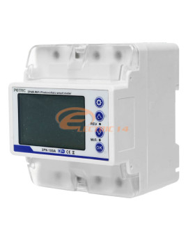 CONTOR ENERGIE TRIFAZIC WIFI CU RELEU DE PROTECTIE 3P+N 100A MONITORIZARE CONSUM PRIN TUYA SMART
