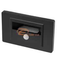 SPOT LED INCASTRABIL 1W DREPTUNGHIULAR SENZOR PREZENTA ILUMINAT TREPTE / SCARA / HOL NEGRU MAT LUMINA CALDA