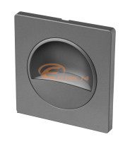 SPOT LED INCASTRABIL 1W ILUMINAT TREPTE / SCARA / HOL ARGINTIU MAT LUMINA CALDA