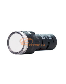 LAMPA SEMNALIZARE LED TABLOU ELECTRIC 16MM 230V ALB