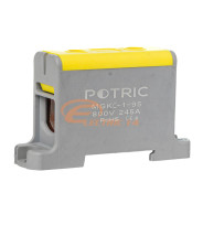 CLEMA DE DERIVATIE CUPRU MONTAJ SINA DIN 1P 95MMP GALBEN