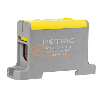 CLEMA DE DERIVATIE CUPRU MONTAJ SINA DIN 1P 95MMP GALBEN