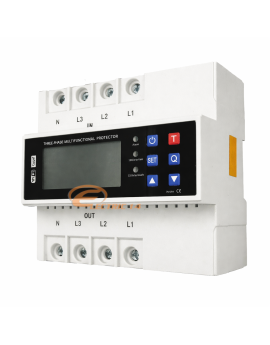 RELEU PROTECTIE SI MONITORIZARE ENERGIE WIFI TUYA 3P+N 63A 380V CU DISPLAY LCD