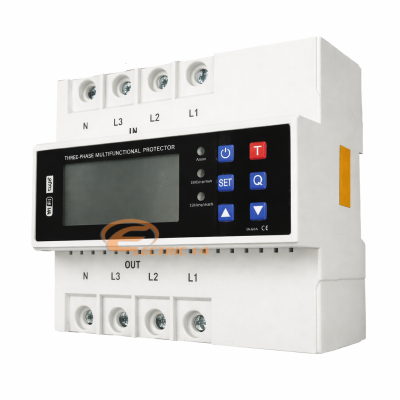 RELEU PROTECTIE SI MONITORIZARE ENERGIE WIFI TUYA 3P+N 63A 380V CU DISPLAY LCD