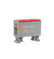 CLEMA DE DERIVATIE CUPRU MONTAJ SINA DIN 1P 16MMP ROSU