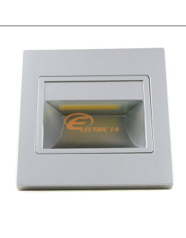 SPOT LED 1W SCARA/HOL ARGINTIU LUMINA CALDA