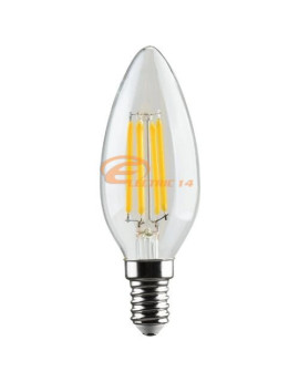 Bec Led E14 4w Lumanare Filament Lumina Calda