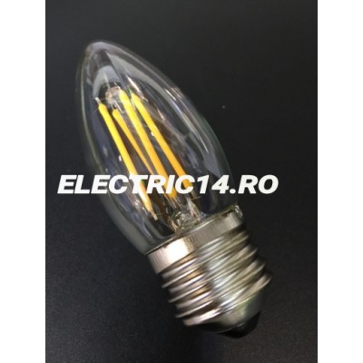 Bec Led E27 4w Lumanare Filament Lumina Rece