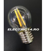 Bec Led E27 4w Sferic Filament Lumina Rece