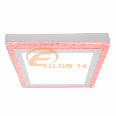 APLICA LED 18W+6W LUMINA RECE+ROSU PATRATA