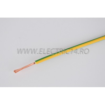 Conductor Flexibil (MYF) Cupru 2,5 mm Verde Galben Rola 100ml